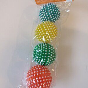 NEW SET OF 4 SQUEAKY PLAY BALLS FOR YOUR DOG